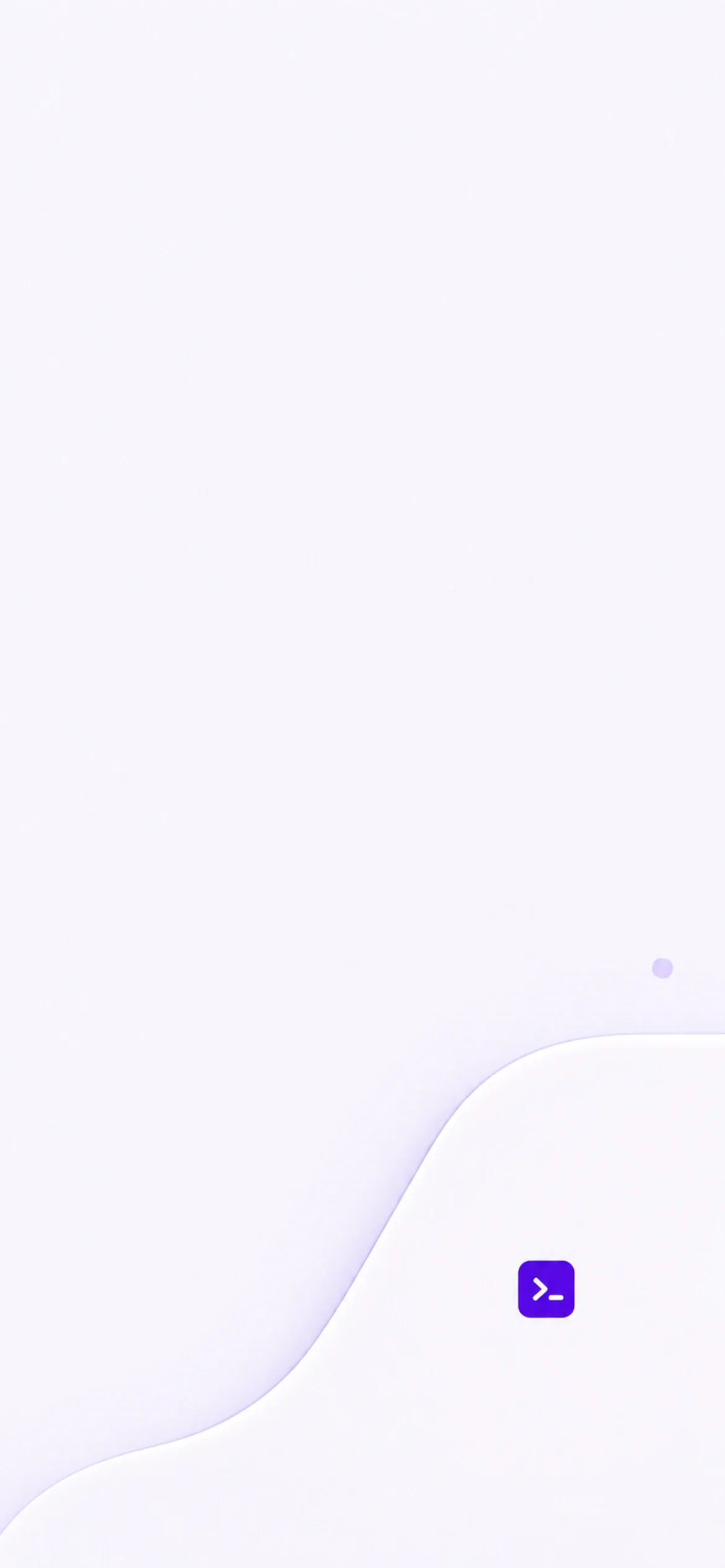 Contour light wallpaper with a fine violet curve on a pale canvas