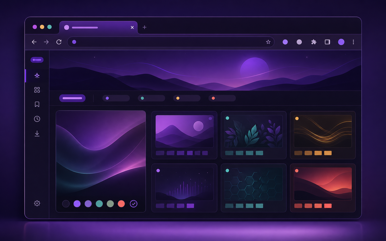 Abstract Santi020k Chrome theme preview